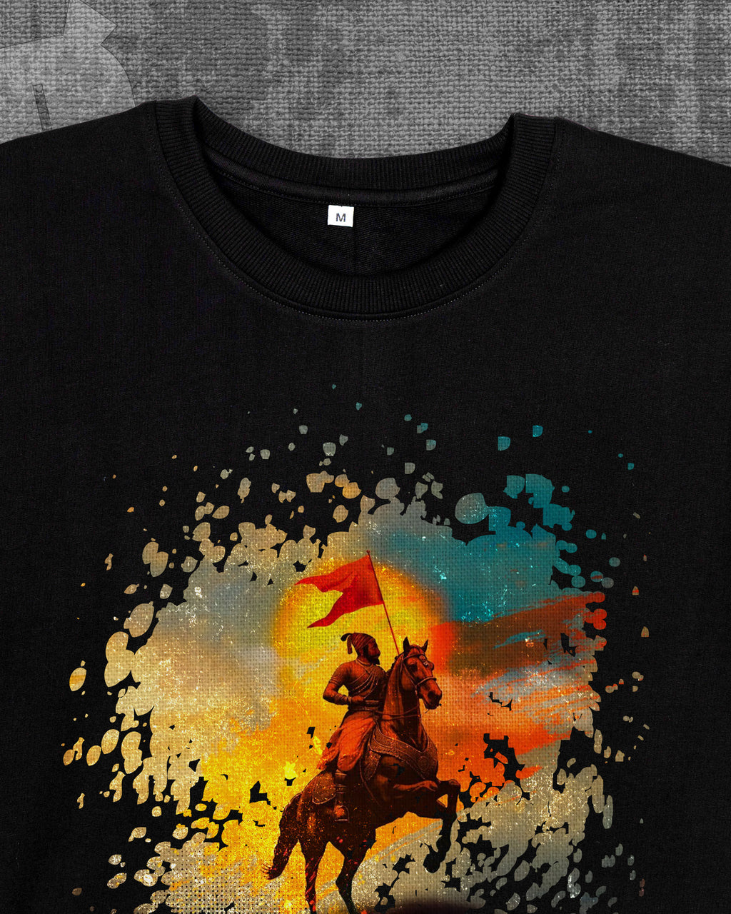 Fearless in battle Black Heavyweight Oversized T-shirt