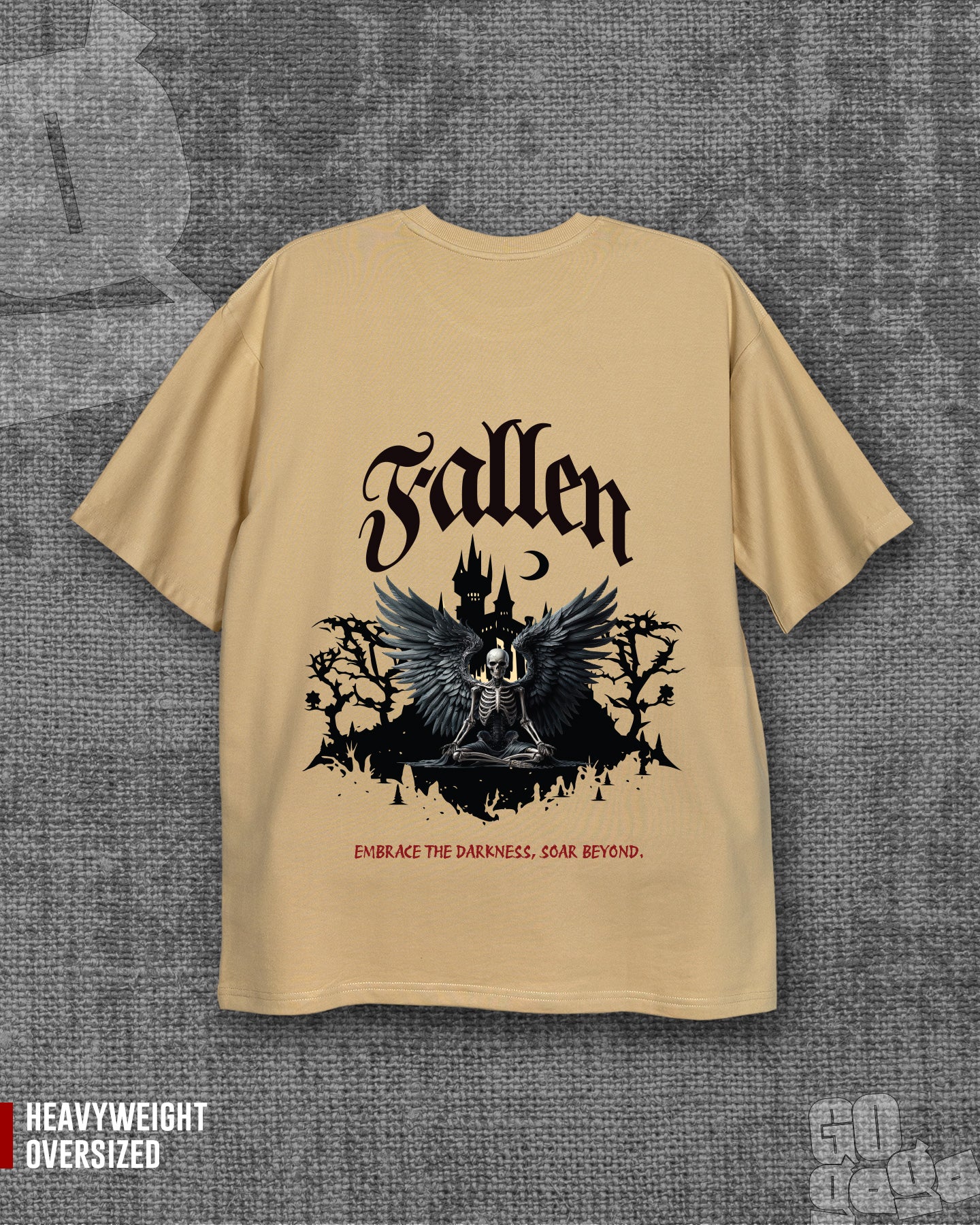 Fallen Light Beige Heavyweight Oversized T-shirt