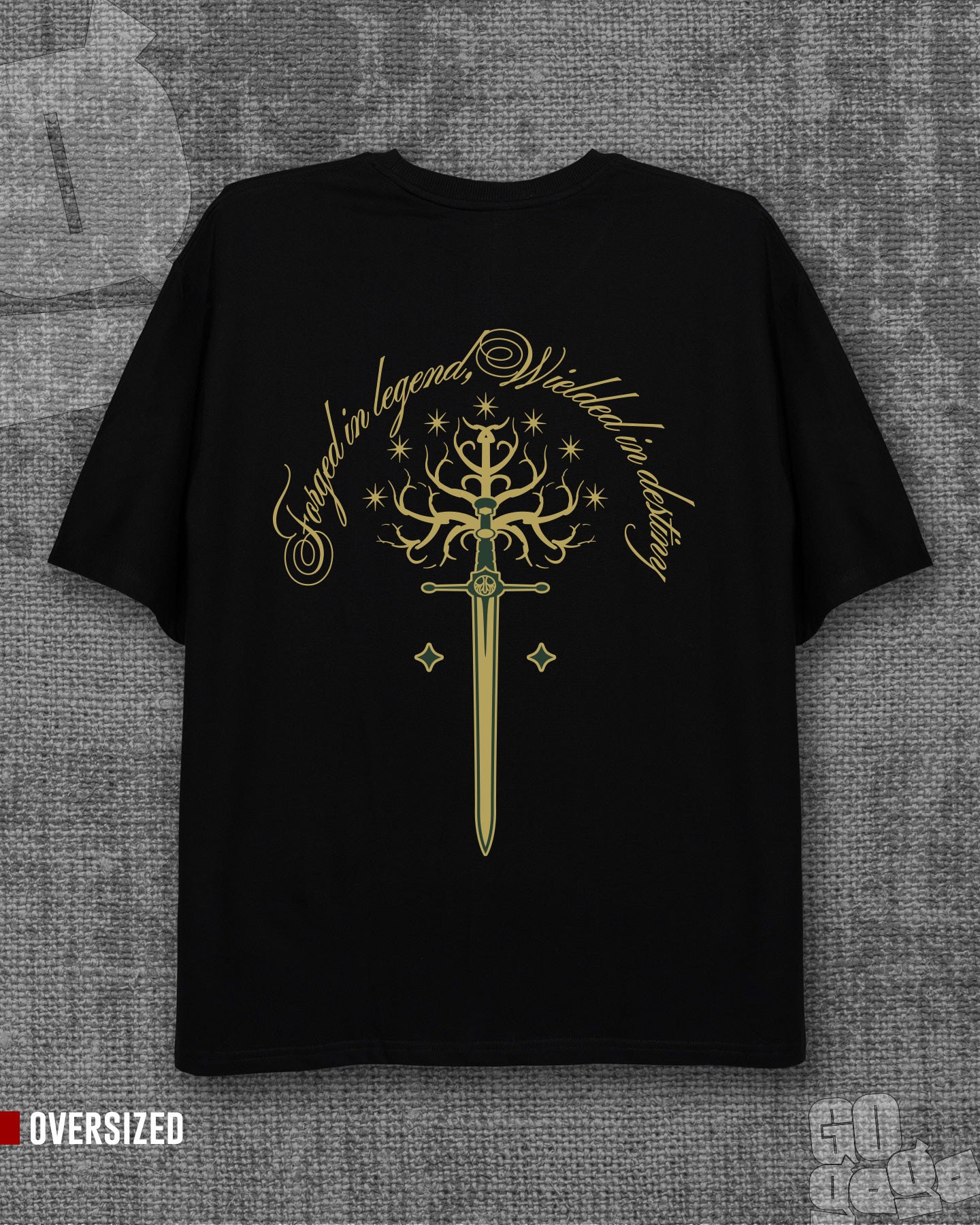 Forgend in legend Black Oversized T-shirt