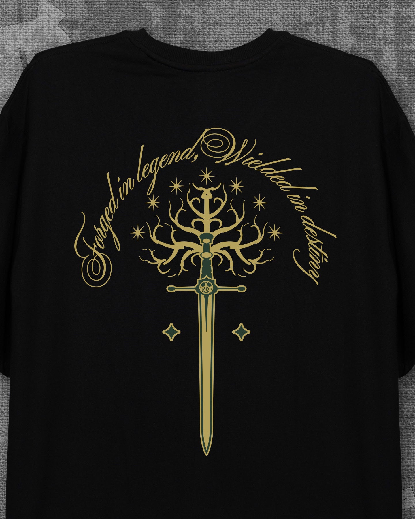 Forgend in legend Black Oversized T-shirt