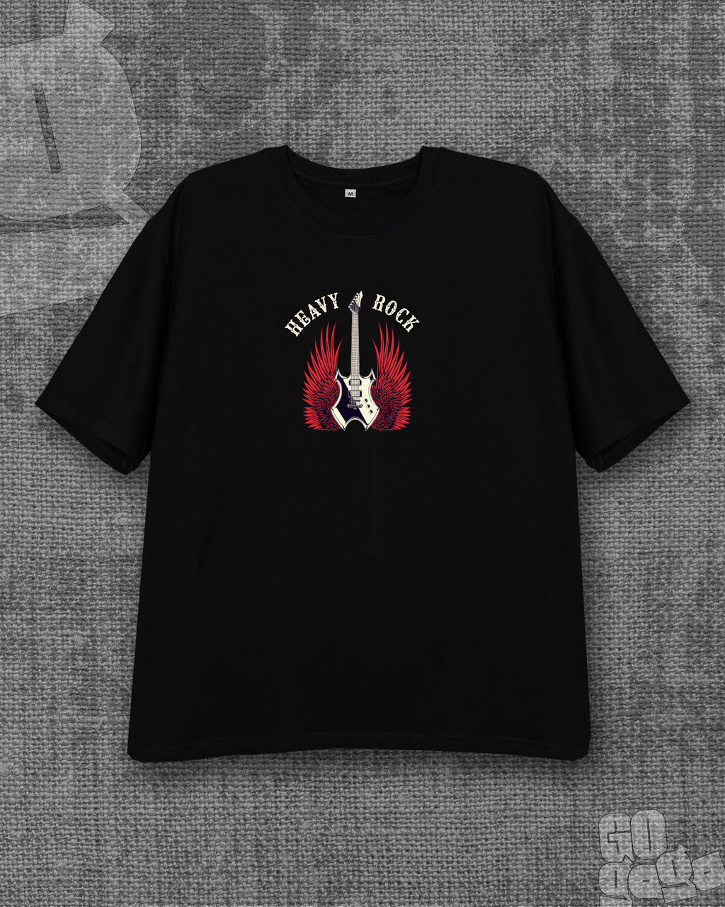 Heavy Rock Black Oversized T-shirt