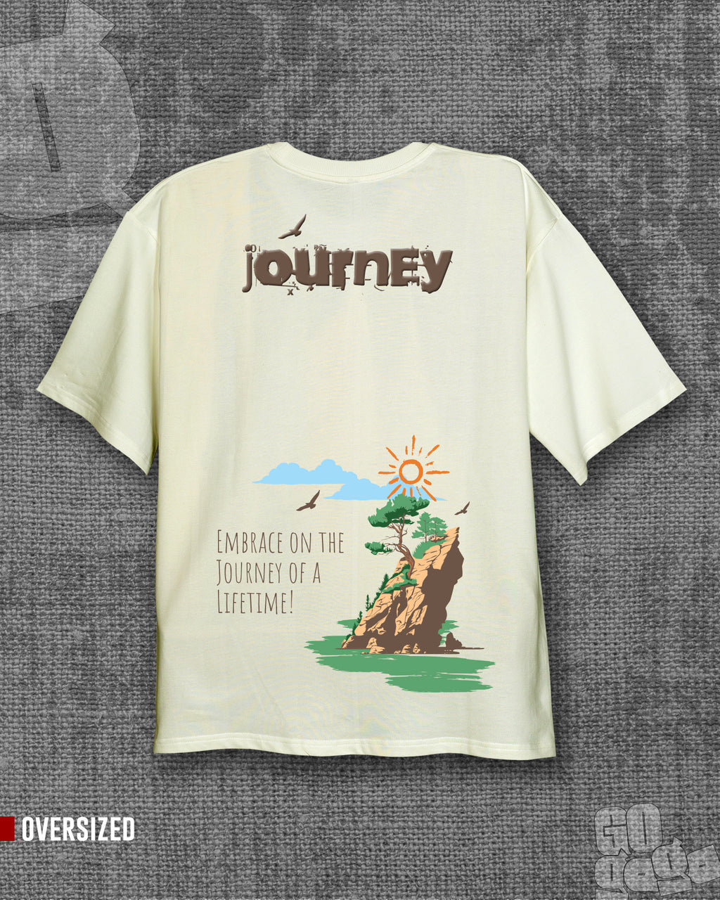 Journey  Off-white Oversized T-shirt