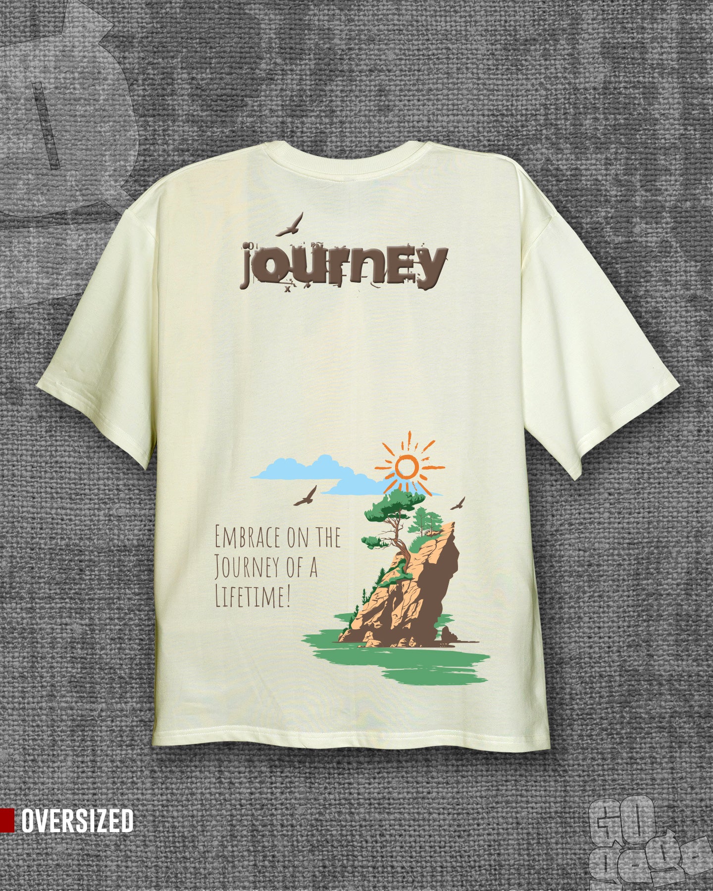 Journey  Off-white Oversized T-shirt