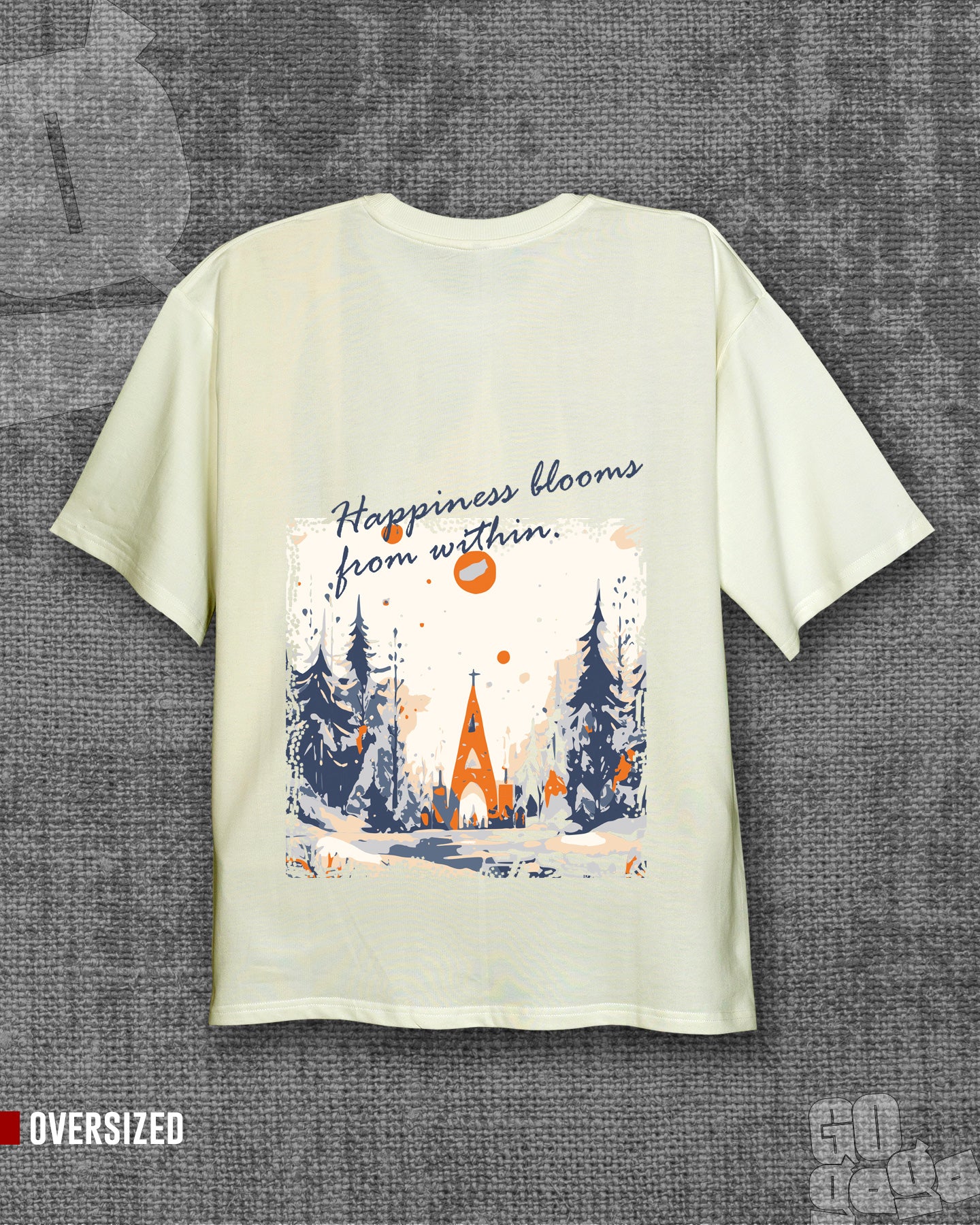 Happiness  Off-white Oversized T-shirt