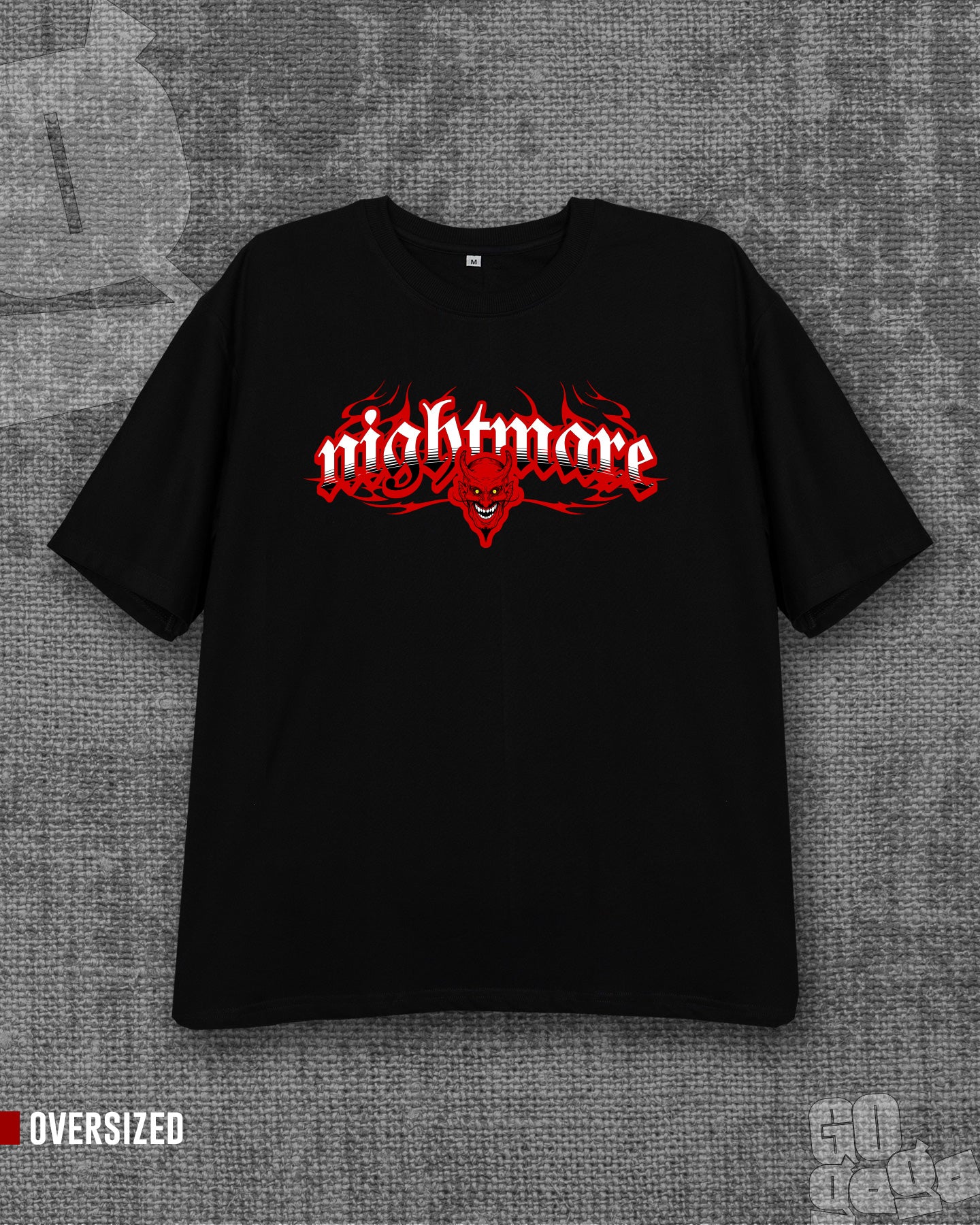 Nightmare Black Oversized T-shirt