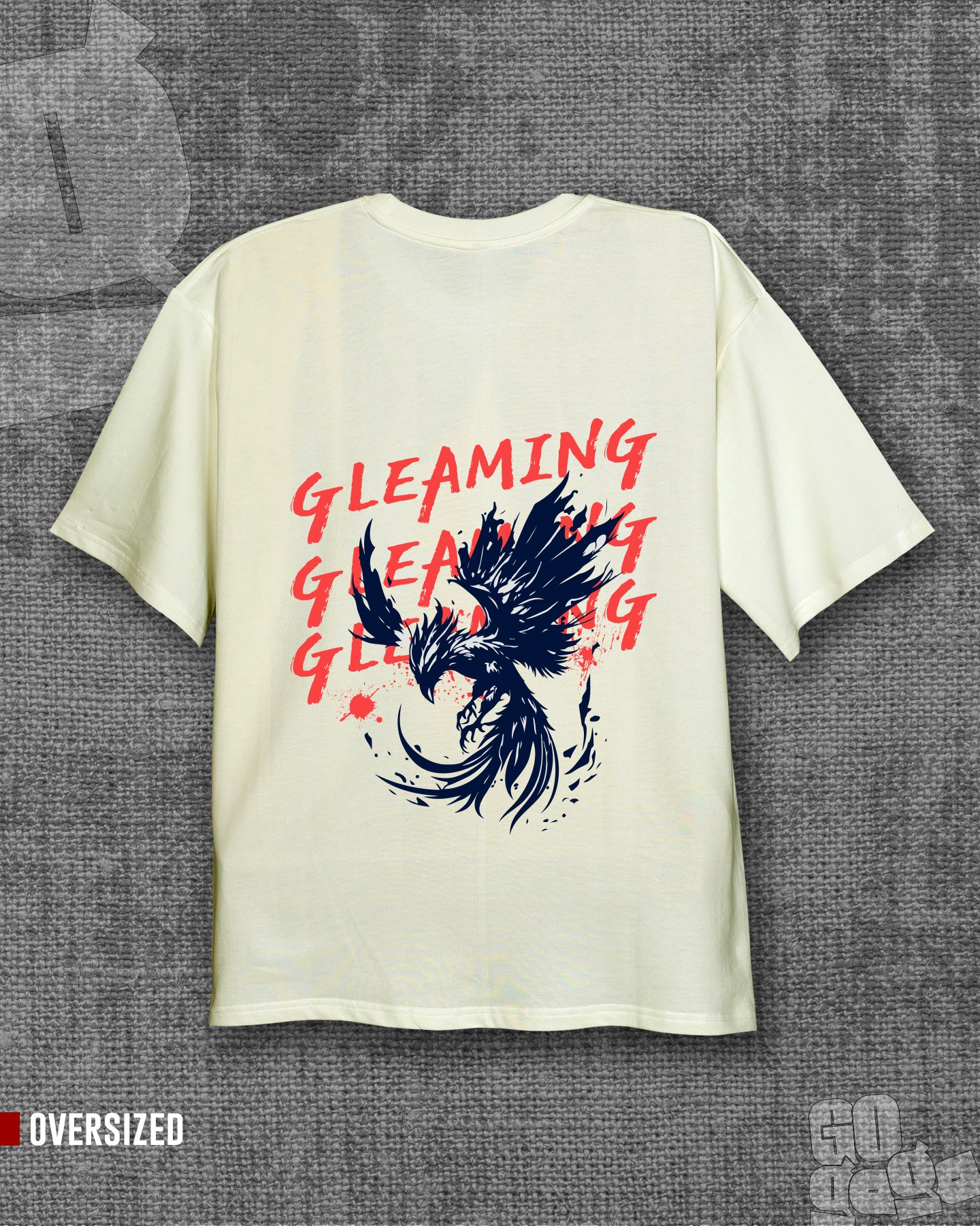 Gleaming  Off-white Oversized T-shirt