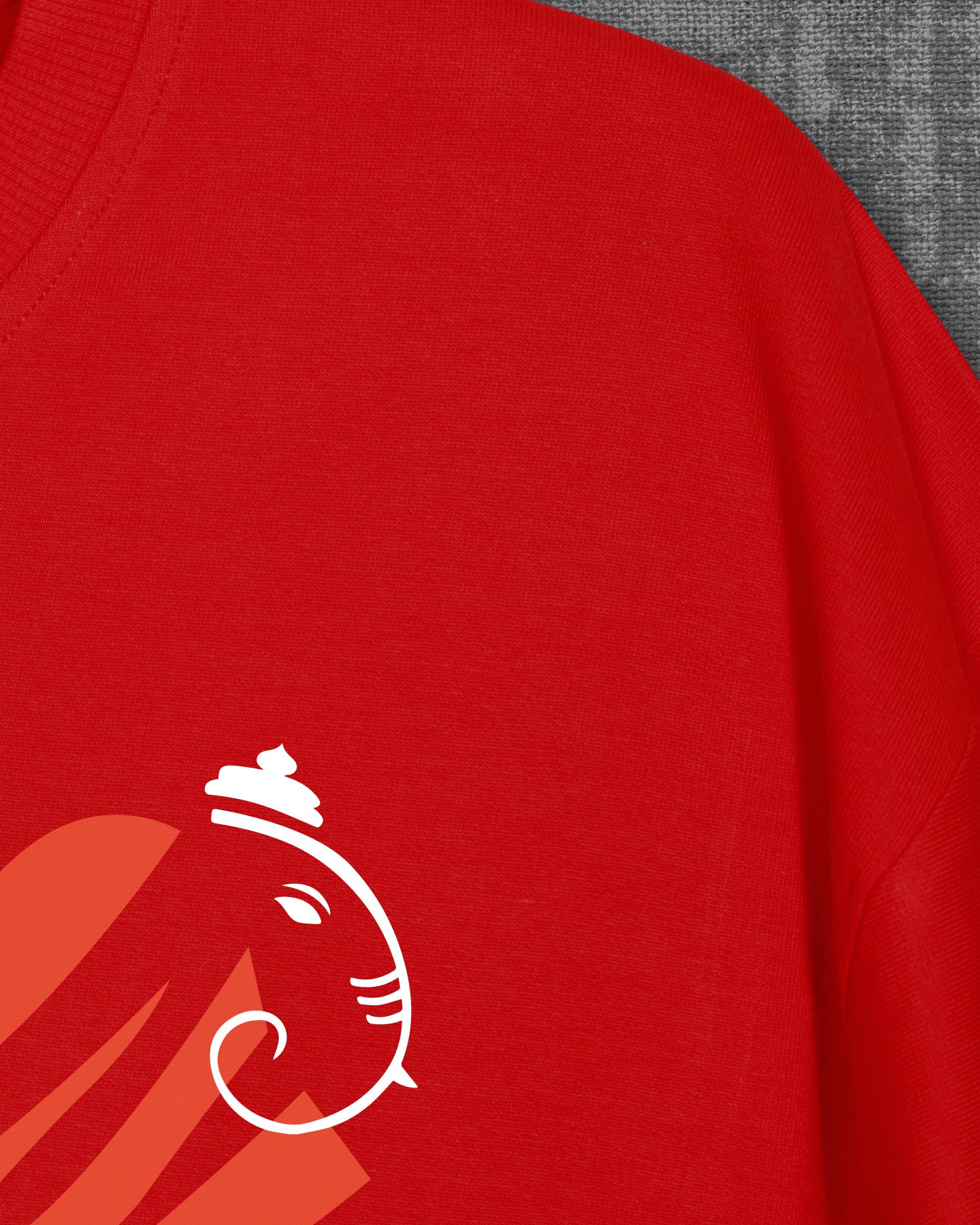 Gam Ganapathi Red Oversized T-shirt