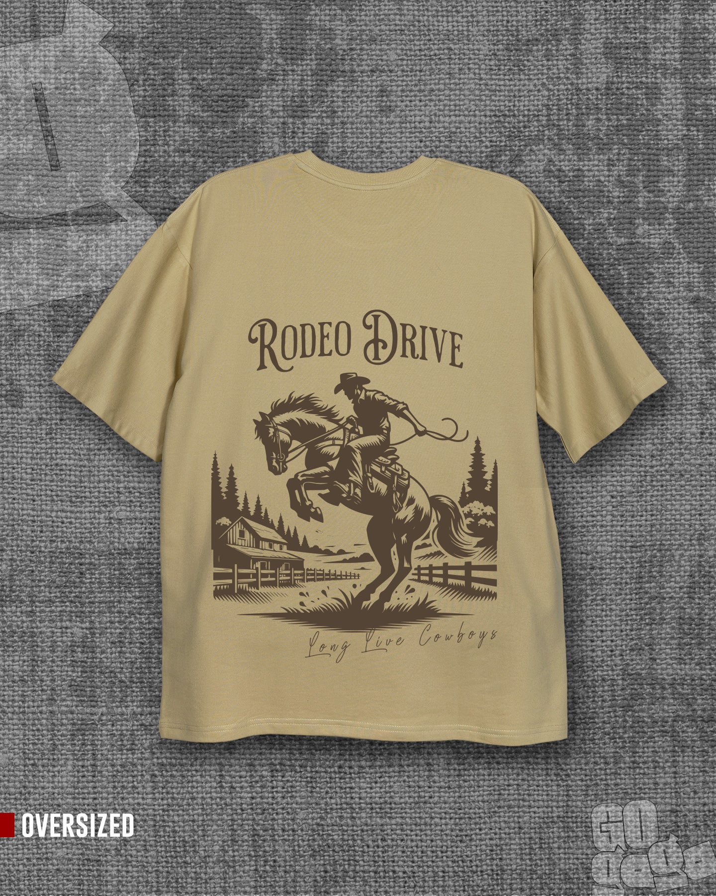 Rodeo Drive Beige Oversized T-shirt