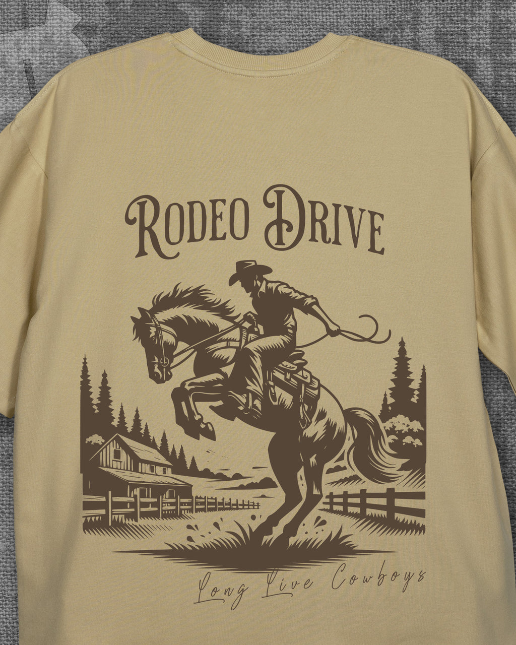Rodeo Drive Beige Oversized T-shirt