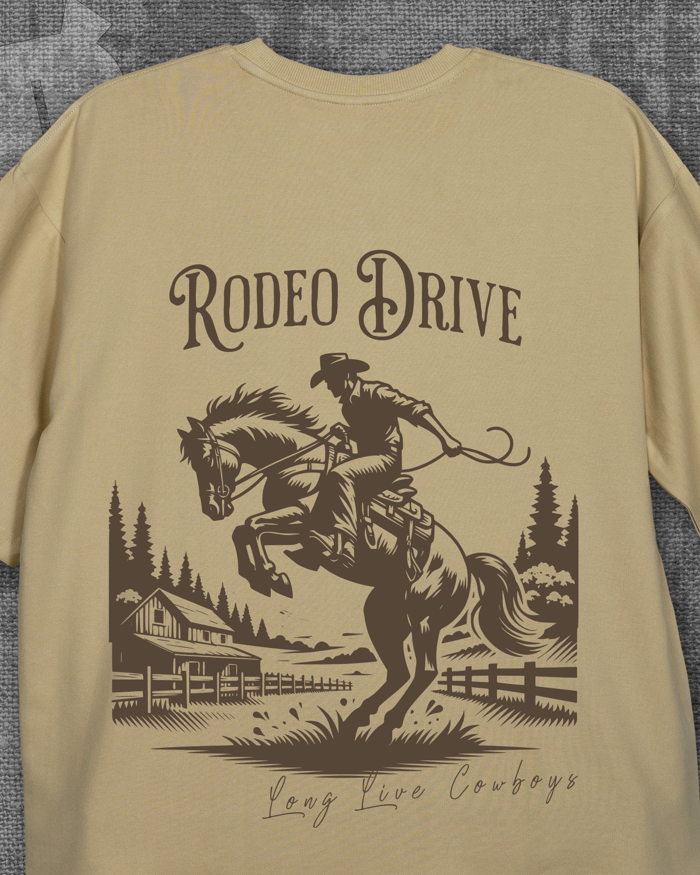 Rodeo Drive Beige Oversized T-shirt