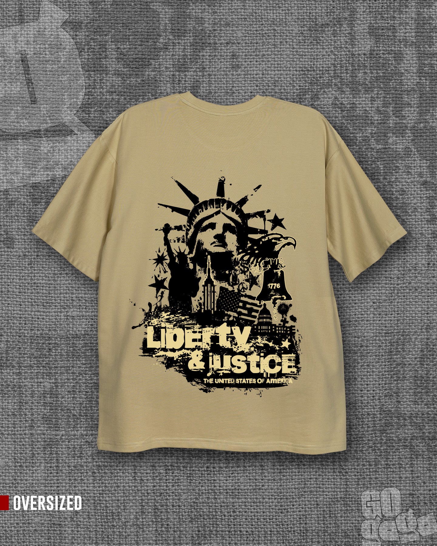 Liberty Beige Oversized T-shirt