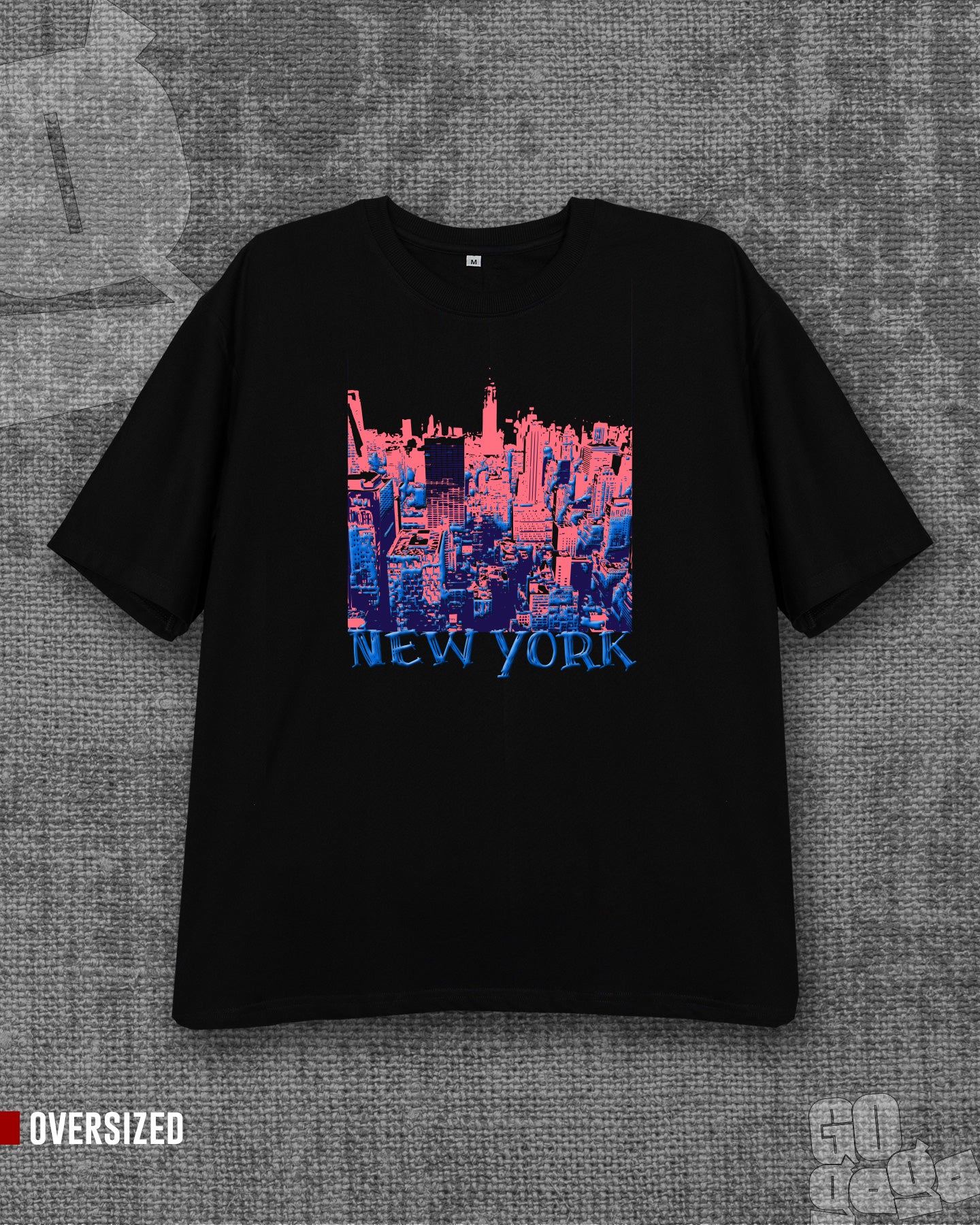 New York Black Oversized T-shirt