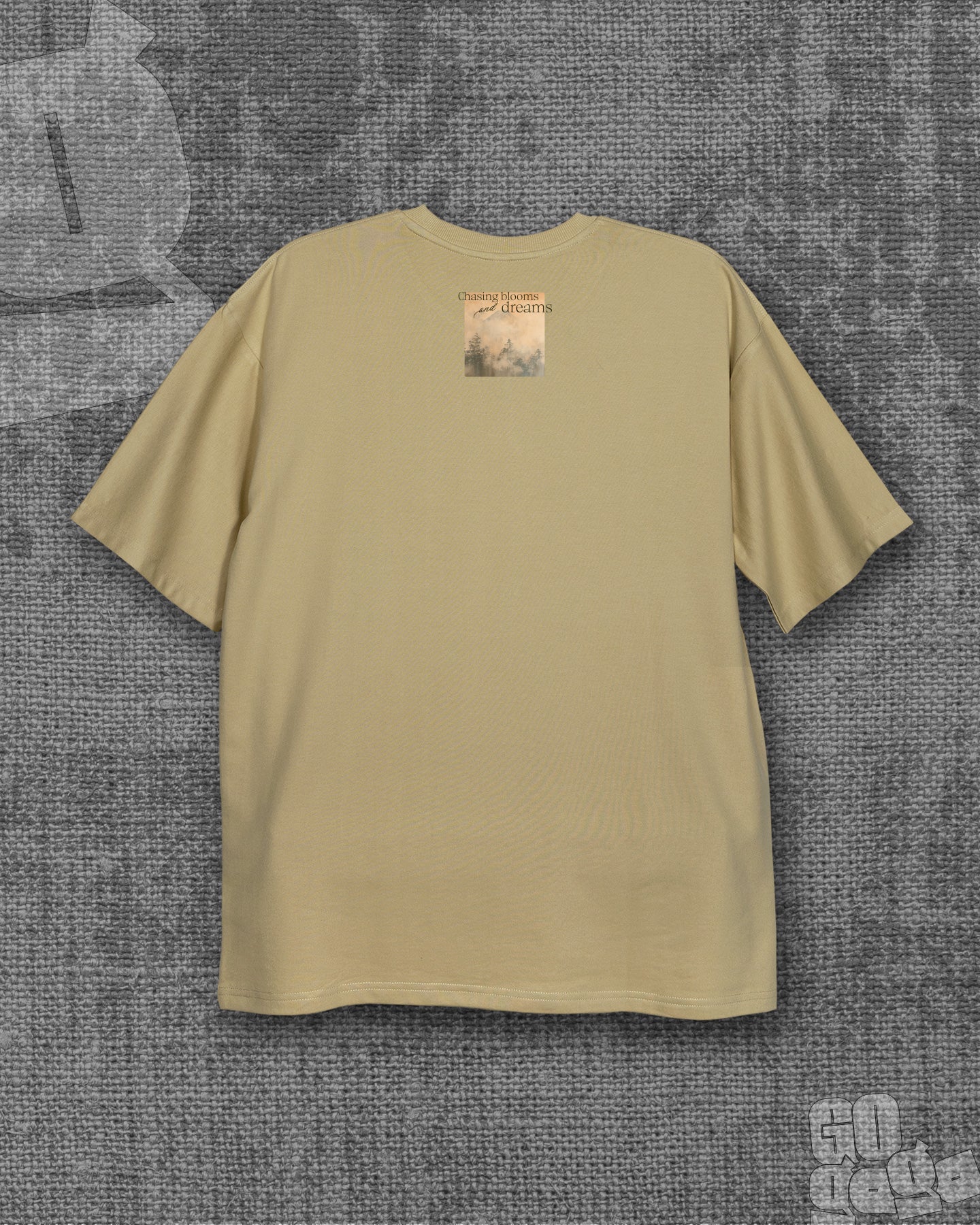 Chasing blooms Beige Oversized T-shirt