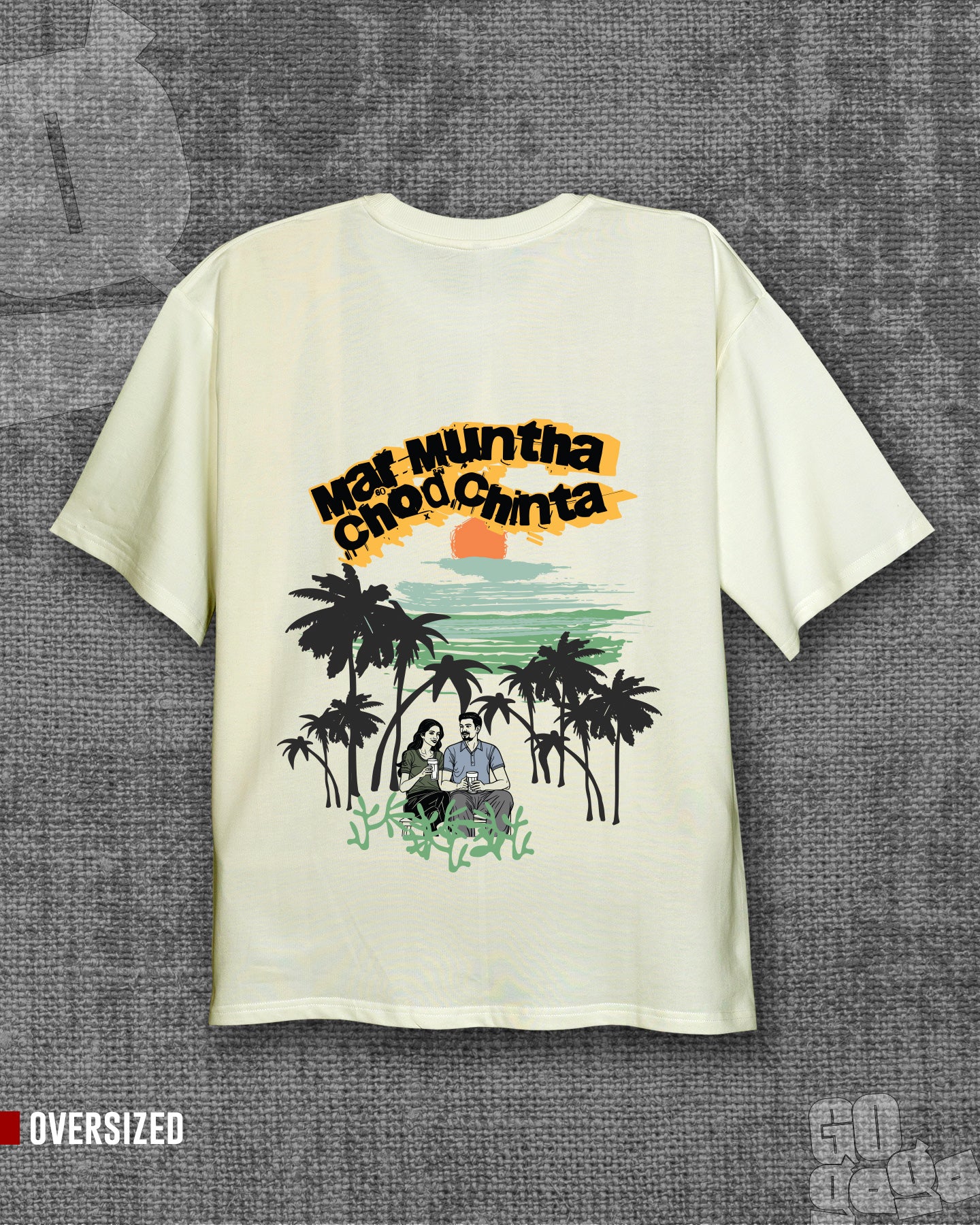 Mar Muntha Chod Chinta Off-white Oversized T-shirt