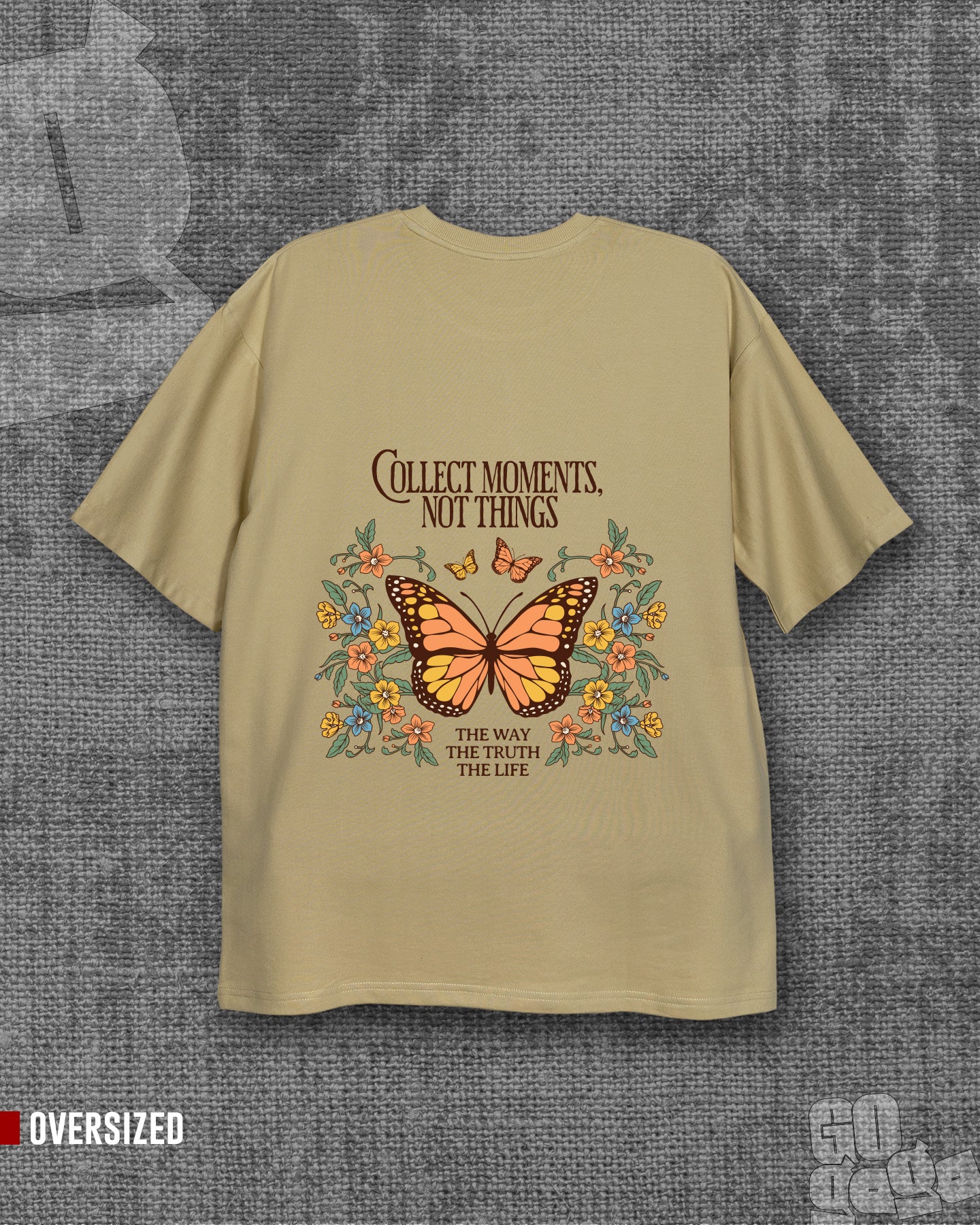 Collect Moments Beige Oversized T-shirt