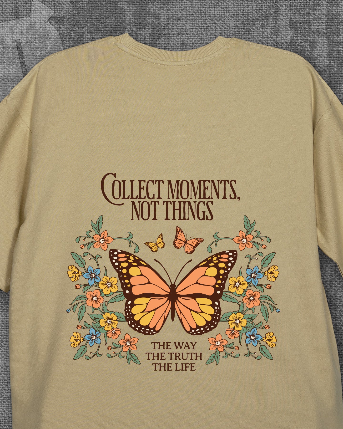 Collect Moments Beige Oversized T-shirt